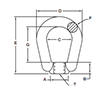 Style D Eye Nuts - Metric C1030